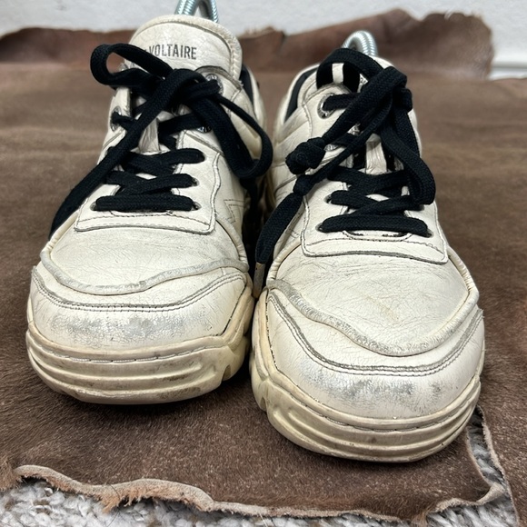 Zadig & Voltaire Lightning Bolt Blaze Chunky Sneakers Stitched - Picture 5 of 11